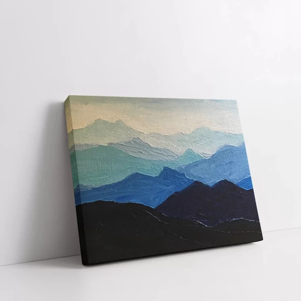 Katmanlı Dağ Silüeti Kanvas Tablo - Resim 2