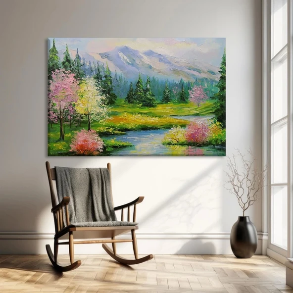 Dağ Yamacı Bahçesi Kanvas Tablo ürün görseli
