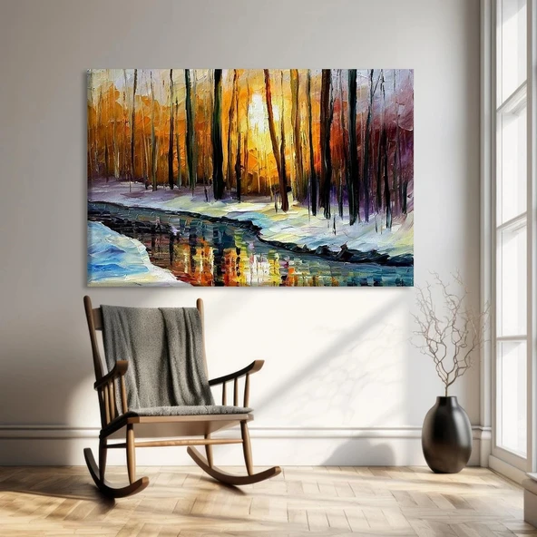 Sonbaharın Renk Akışı Kanvas Tablo ürün görseli