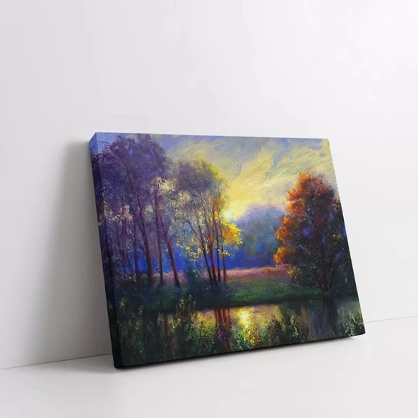 Alacakaranlık Ormanı Kanvas Tablo - Resim 2