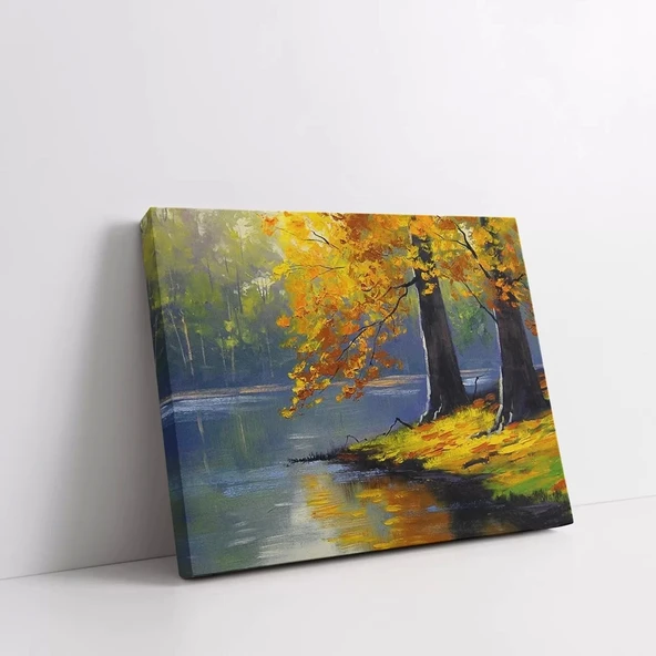 Altın Sonbahar Kanvas Tablo - Resim 2