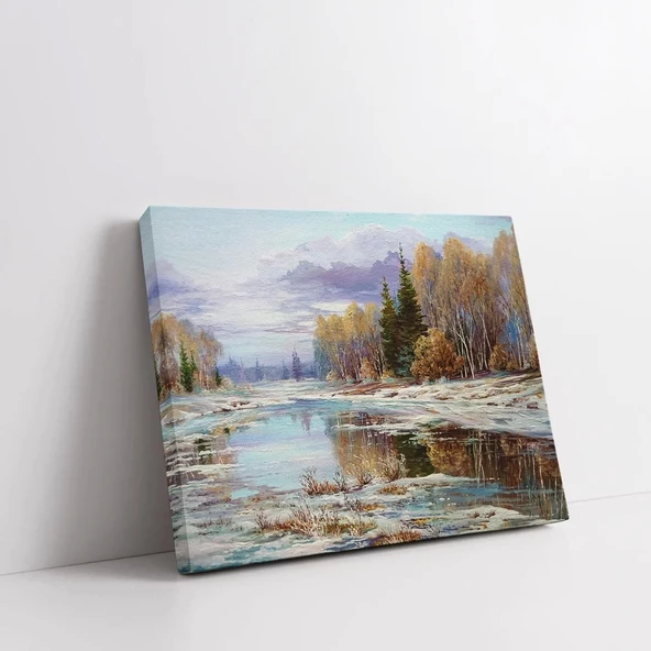 Sonbahar Nehri Kanvas Tablo - Resim 2