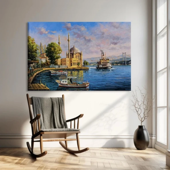 Kıyıdaki Sakinlik Kanvas Tablo ürün görseli