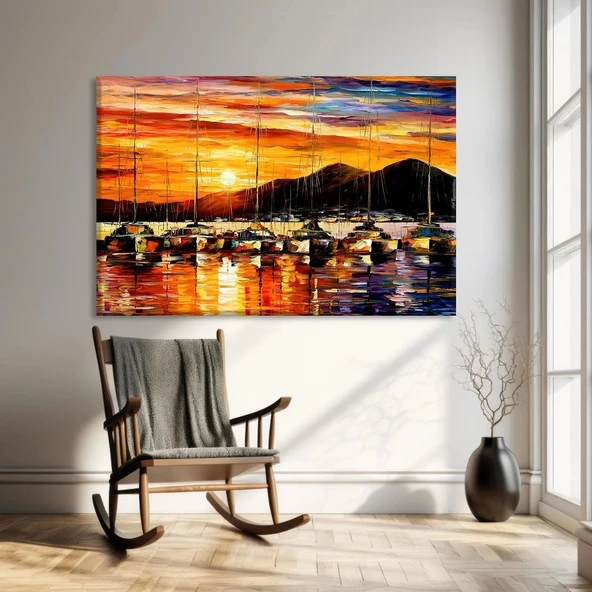 Gün Batımında Yansımalar Kanvas Tablo ürün görseli
