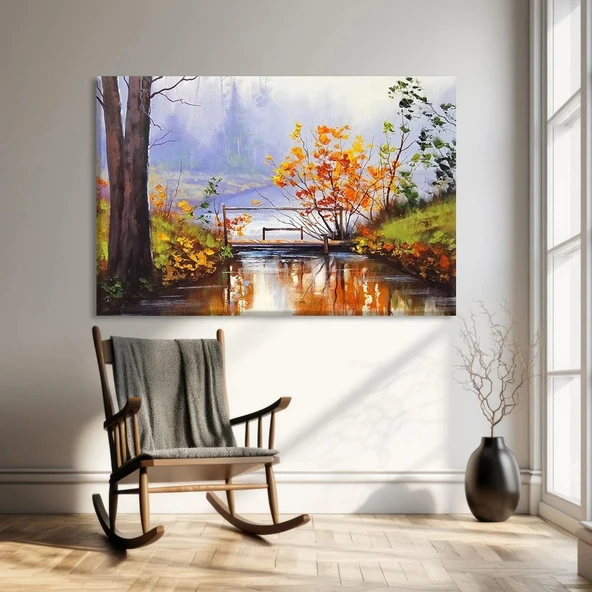 Sonbahar Yansıması Kanvas Tablo ürün görseli