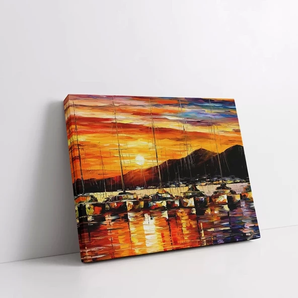 Gün Batımında Yansımalar Kanvas Tablo - Resim 2