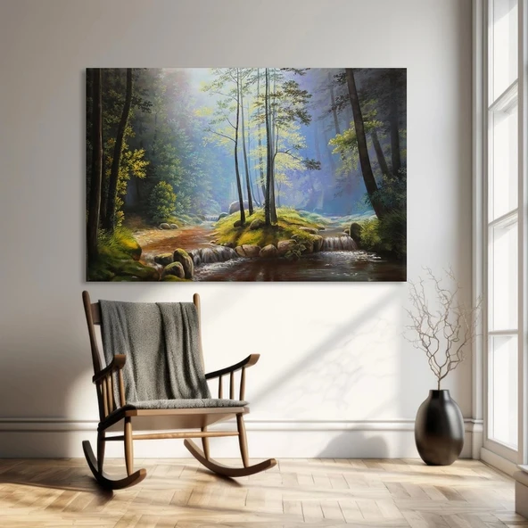 Işığın Ormanı Kanvas Tablo ürün görseli