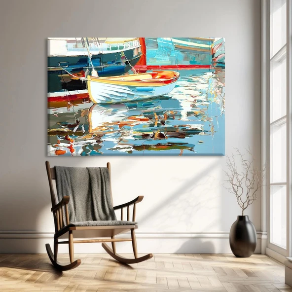 Limanın Renkleri Kanvas Tablo ürün görseli
