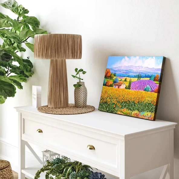 Lavanta Tarlaları Kanvas Tablo - Resim 3