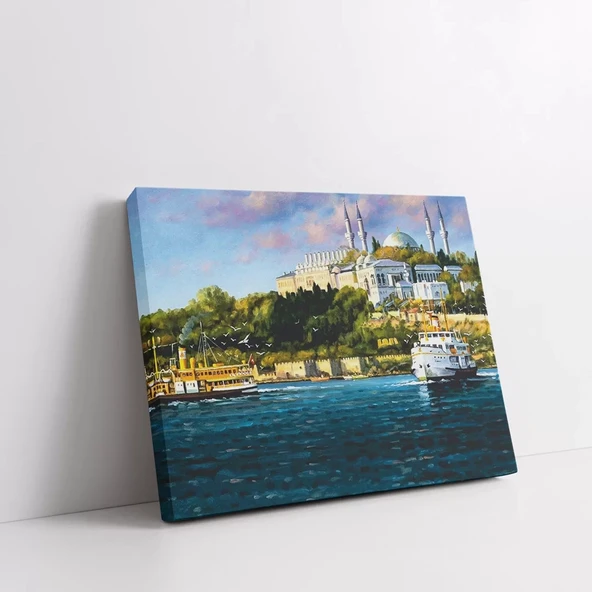 Sahil Kasabası Kanvas Tablo - Resim 2