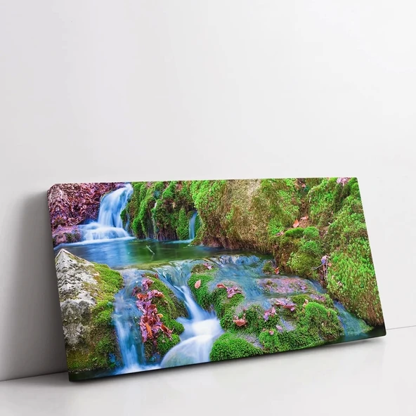 Yemyeşil Şelale Kanvas Tablo - Resim 2