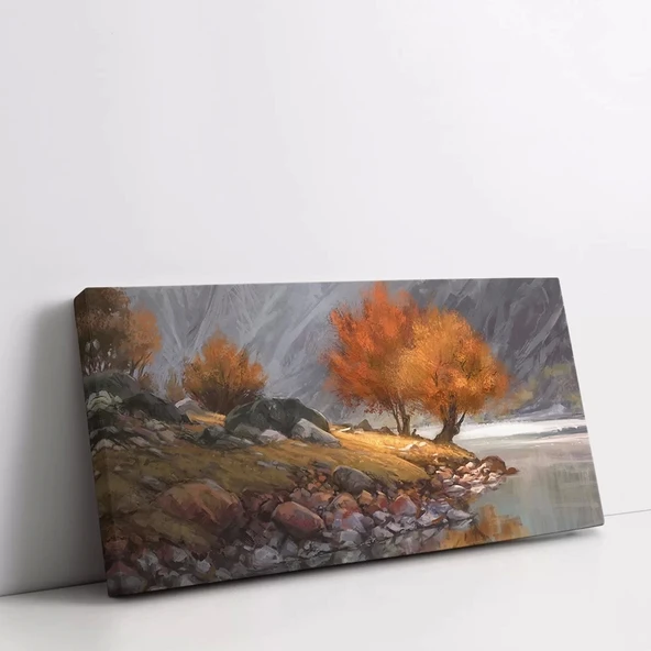 Sonbaharın Altın Yansımaları Kanvas Tablo - Resim 2