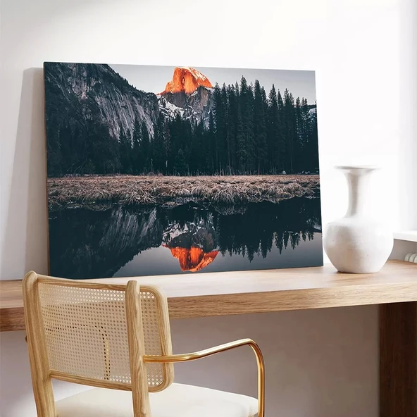 Yansıyan Zirveler Kanvas Tablo - Resim 3