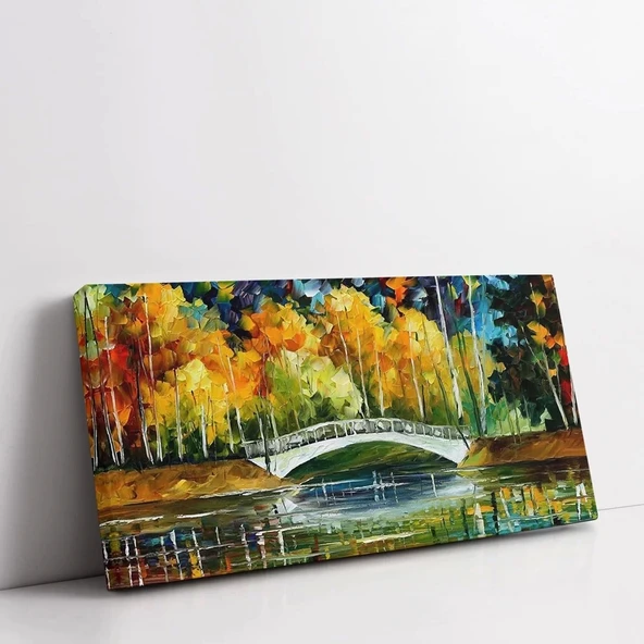 Renkli Orman Yansıması Kanvas Tablo - Resim 2