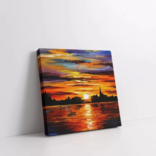Yansıyan Günbatımı Kanvas Tablo - Resim 2