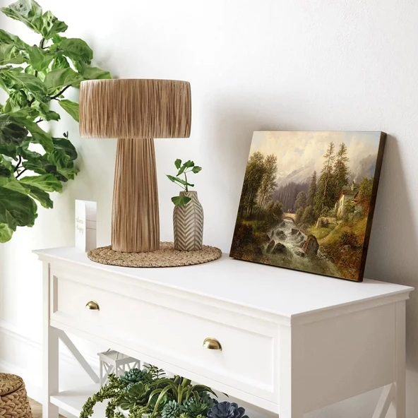 Orman İçindeki Dere Kanvas Tablo - Resim 3