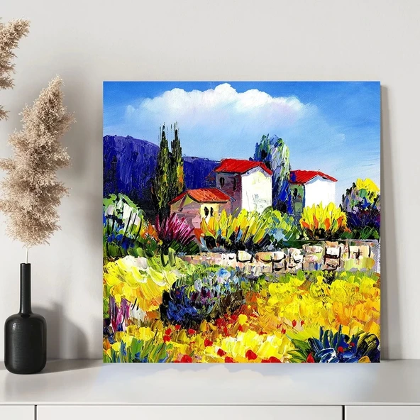 Akdeniz Çiçekleri Kanvas Tablo - Resim 3