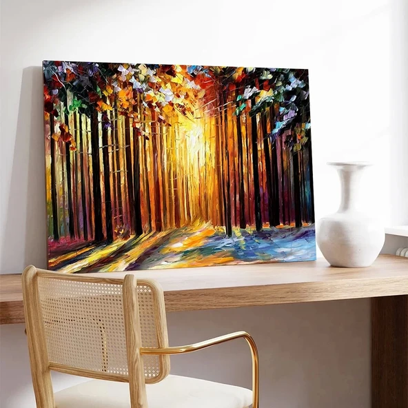 Sonbahar Ormanı Kanvas Tablo - Resim 3
