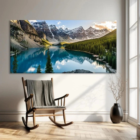 Dağ Gölü Kanvas Tablo ürün görseli
