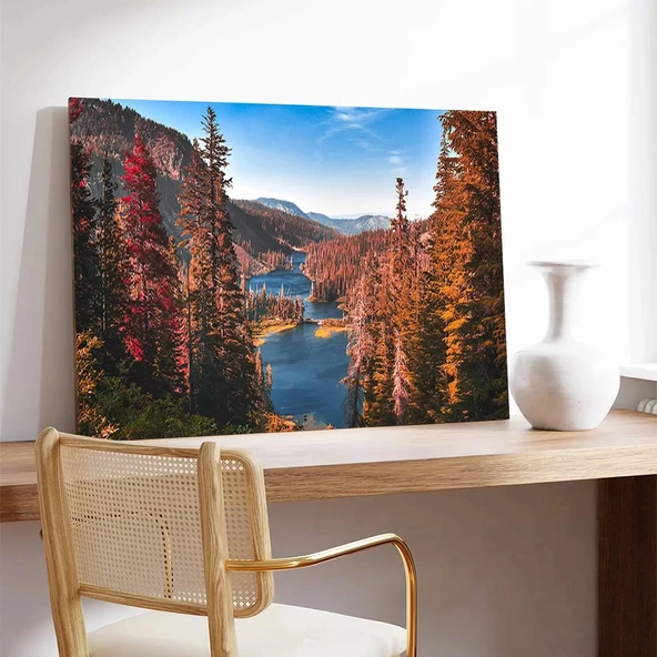 Sonbaharın Ateşi Kanvas Tablo - Resim 3