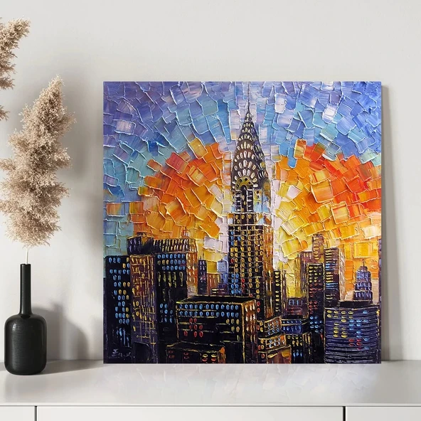 Metropol Işıkları Kanvas Tablo - Resim 3