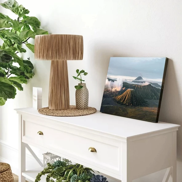 Volkanik Dağ Manzarası Kanvas Tablo - Resim 3