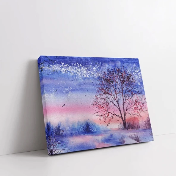 Kış Ağacı Kanvas Tablo - Resim 2