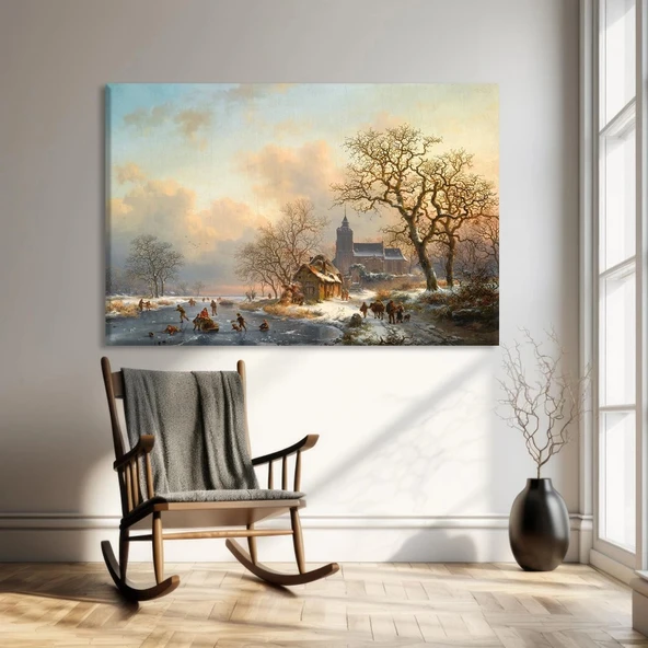 Kışın Gelen Sükunet Kanvas Tablo ürün görseli