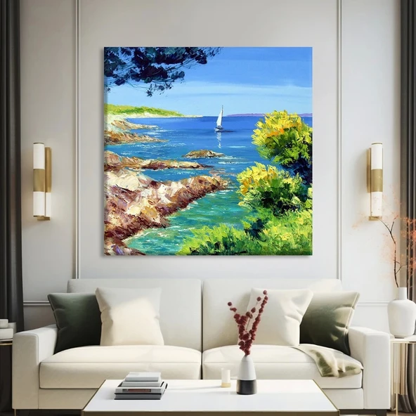 Ege Kıyıları Kanvas Tablo ürün görseli