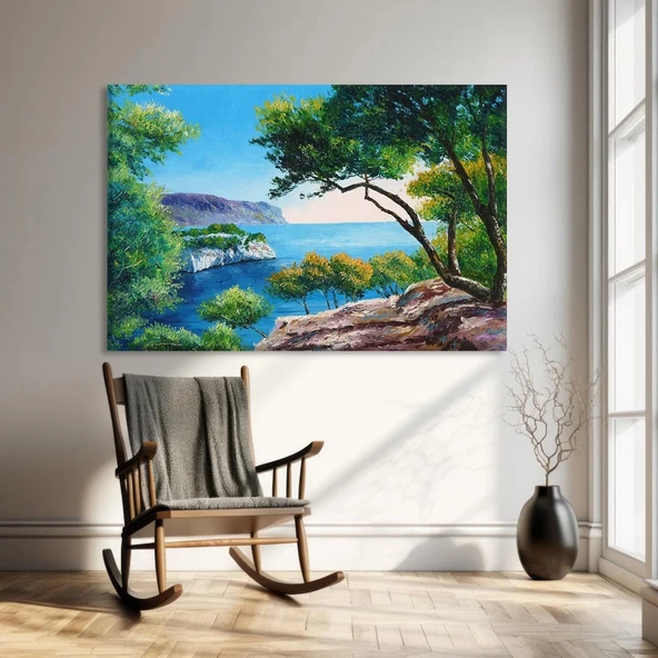 Tropikal Sahil Kanvas Tablo ürün görseli