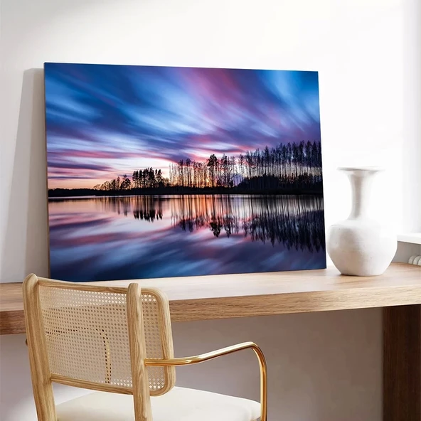 Uzayan Alacakaranlık Kanvas Tablo - Resim 3