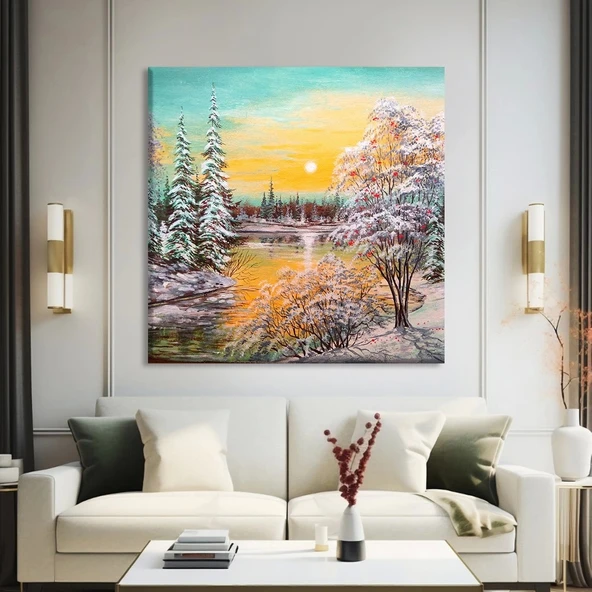 Kış Güneşi Kanvas Tablo ürün görseli
