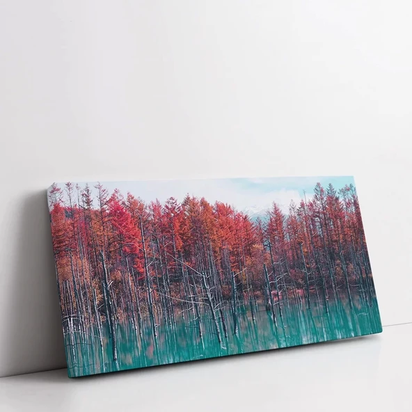 Kızıl Orman Kanvas Tablo - Resim 2