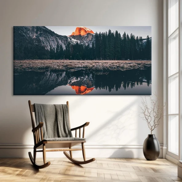 Yansıyan Zirveler Kanvas Tablo ürün görseli