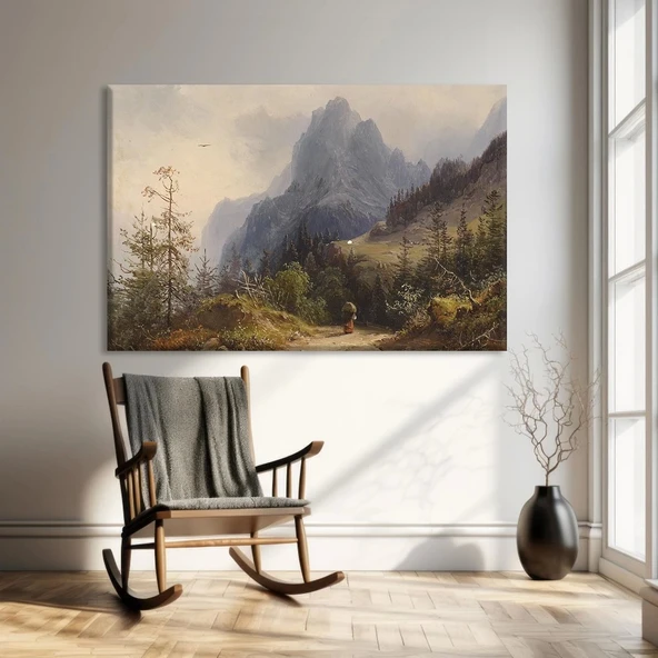 Dağ Eteklerinde Kanvas Tablo ürün görseli