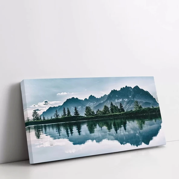 Dağ Yansımaları Kanvas Tablo - Resim 2