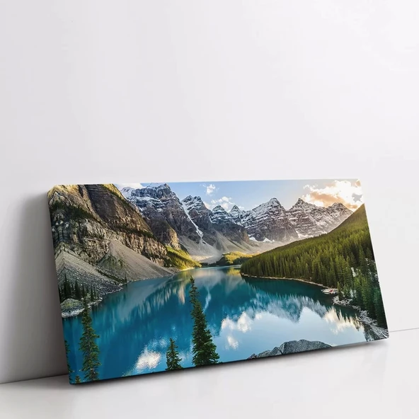 Dağ Gölü Kanvas Tablo - Resim 2