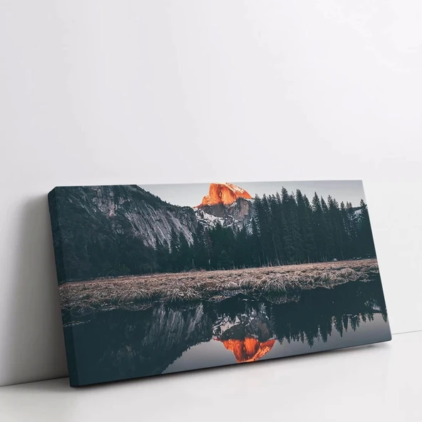 Yansıyan Zirveler Kanvas Tablo - Resim 2