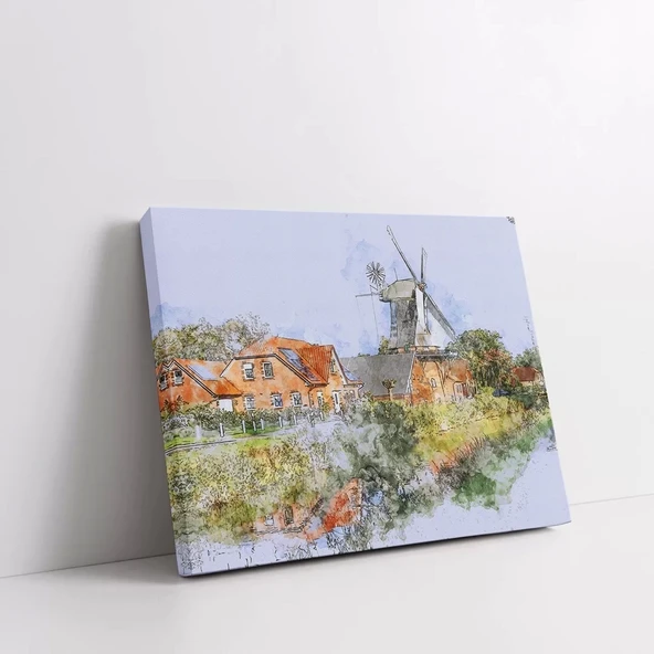 Hollanda İdili Kanvas Tablo - Resim 2