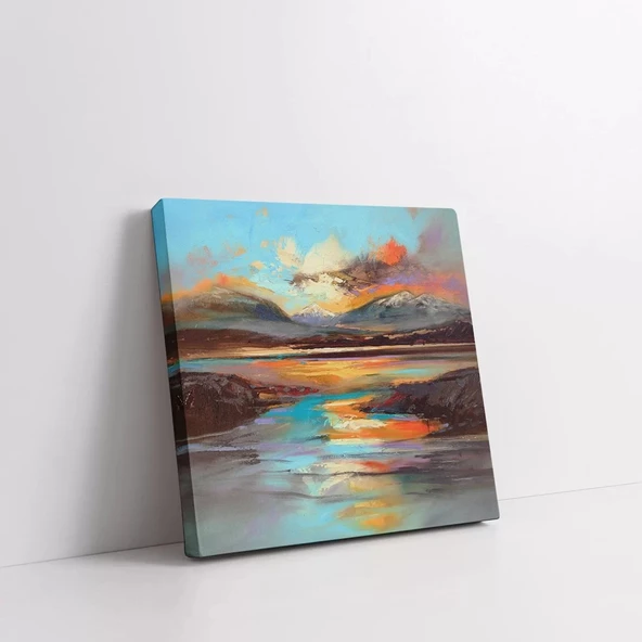 Alacakaranlık Dağları Kanvas Tablo - Resim 2