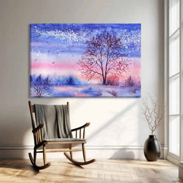Kış Ağacı Kanvas Tablo ürün görseli