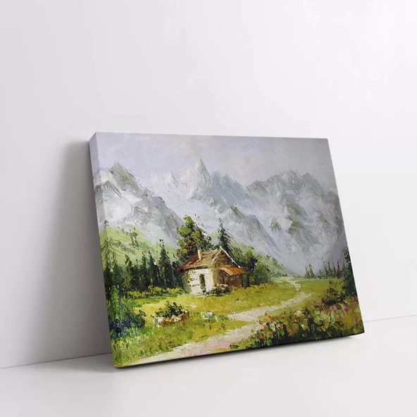 Alp Dağları Yaylası Kanvas Tablo - Resim 2