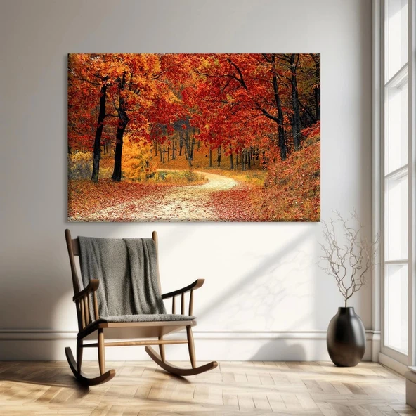 Sonbaharın Altın Yolu Kanvas Tablo ürün görseli