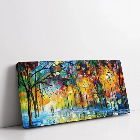 Renkli Park Yolu Kanvas Tablo - Resim 2