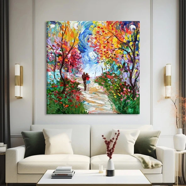 Sonbahar Yürüyüşü Kanvas Tablo ürün görseli