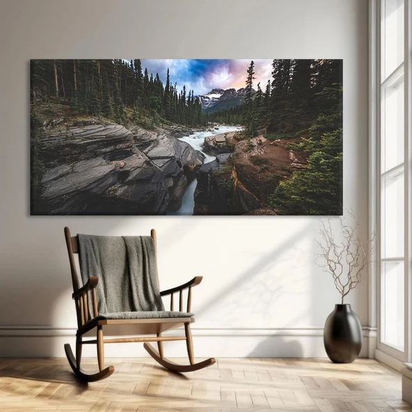 Vahşi Doğa Yolu Kanvas Tablo ürün görseli