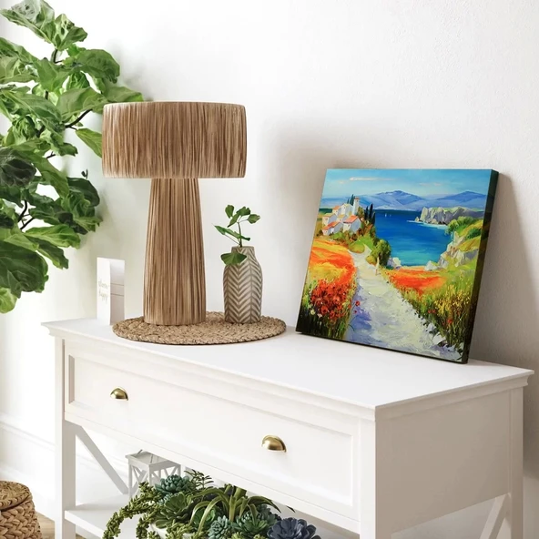 Akdeniz Kıyısı Kanvas Tablo - Resim 3