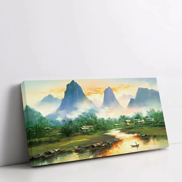 Uzak Dağlar Kanvas Tablo - Resim 2