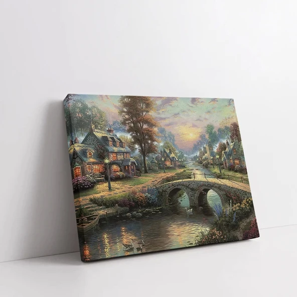 Köy Hayatı Kanvas Tablo - Resim 2