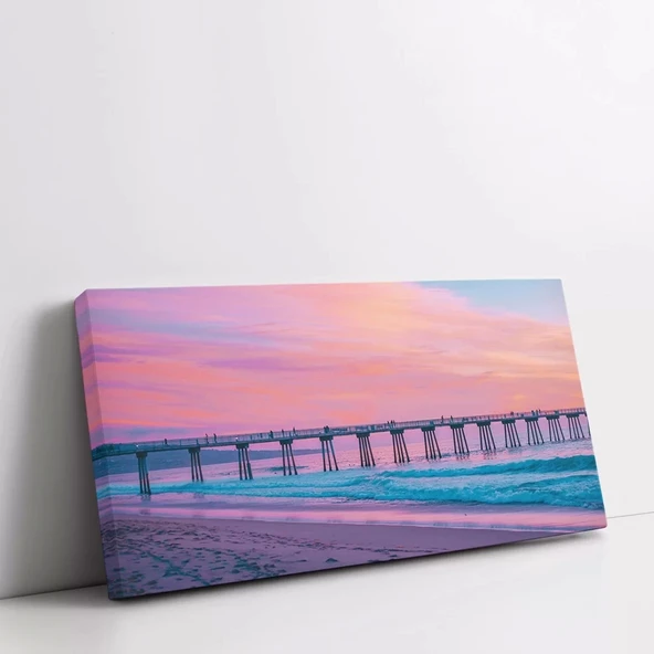 Pastel Günbatımı Kanvas Tablo - Resim 2